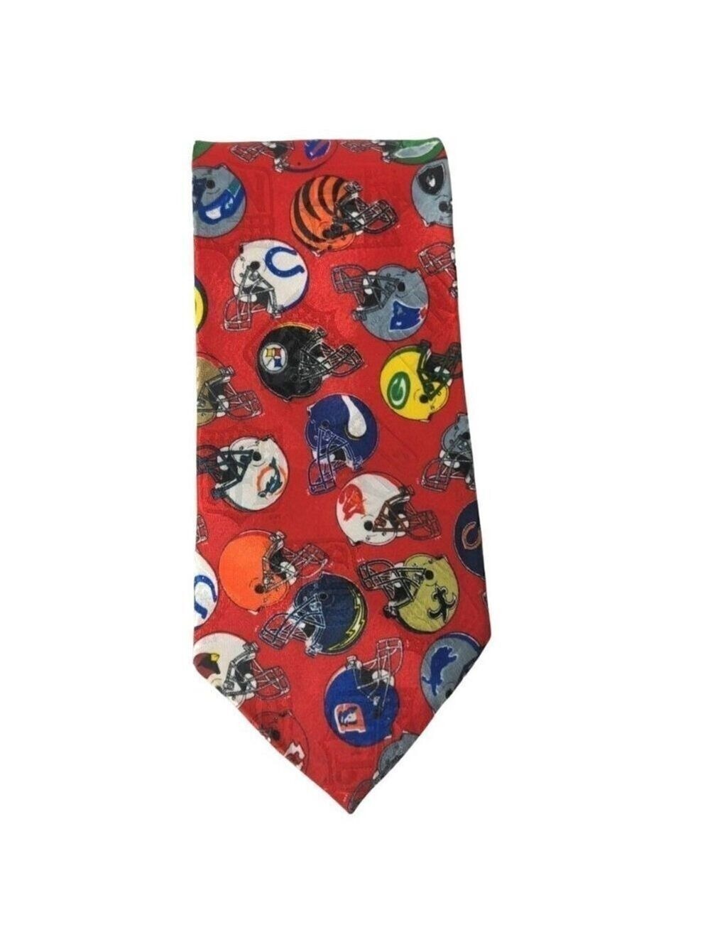 NFL Team Logos Football Helmets Necktie Packers Colts Raiders Cardinals - Picture 4 of 7